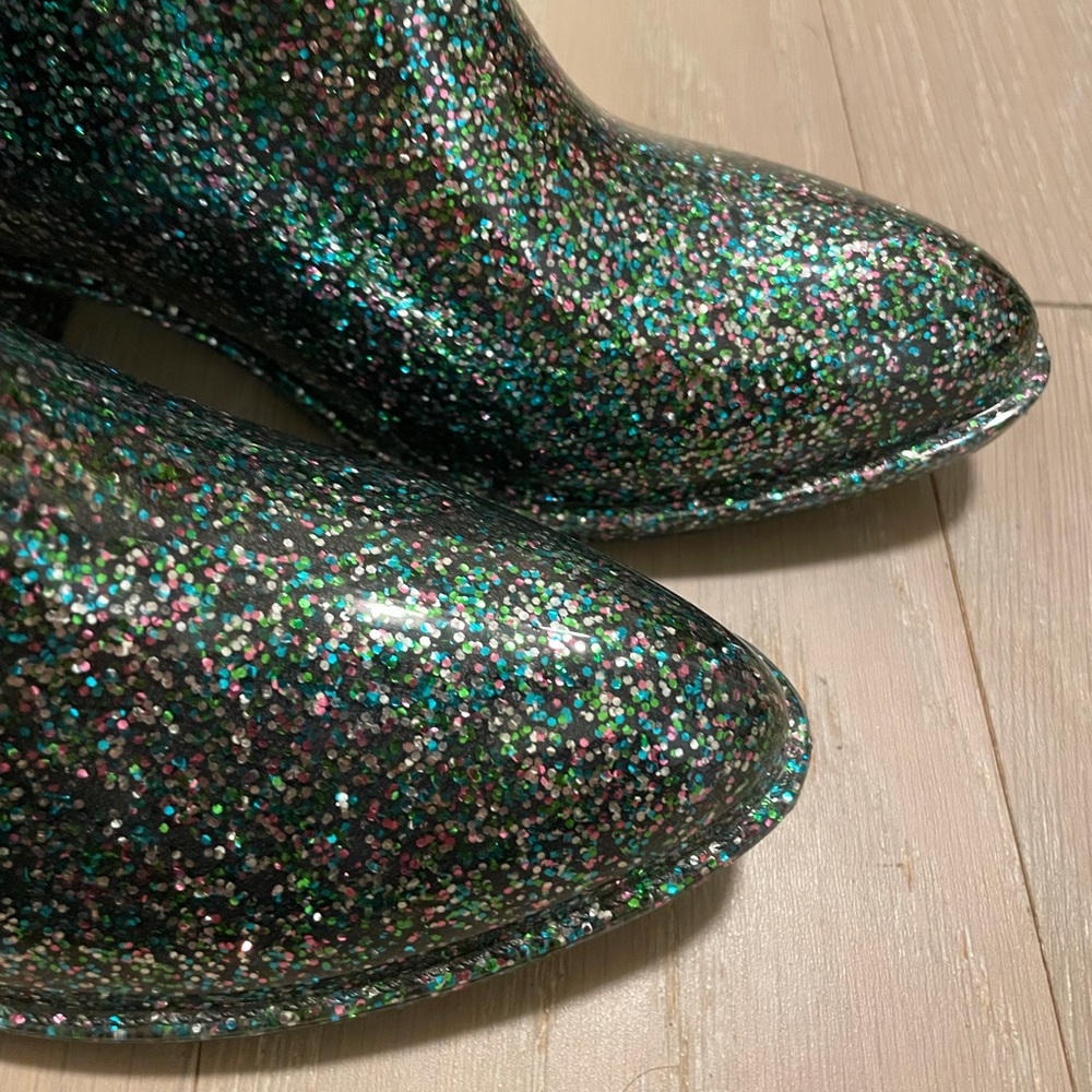 Jeffrey Campbell Multicolor glitter rain boots